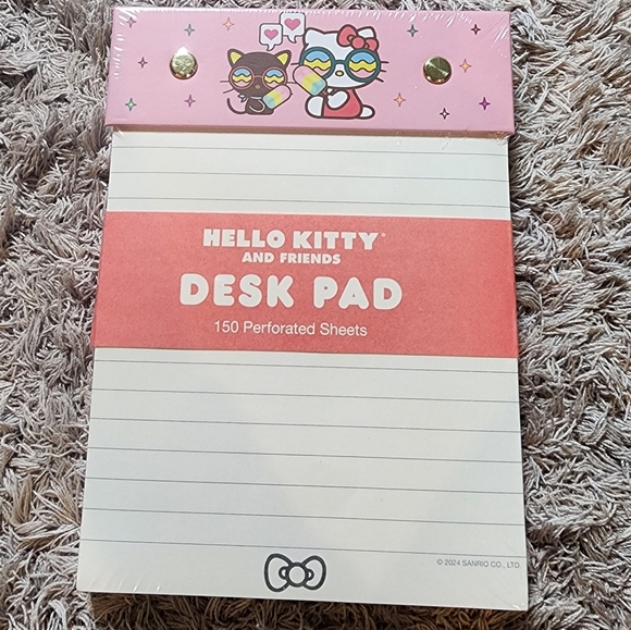 Hello Kitty | Office | Hello Kitty Desk Pad 5 Perforated Pages Nwt ...